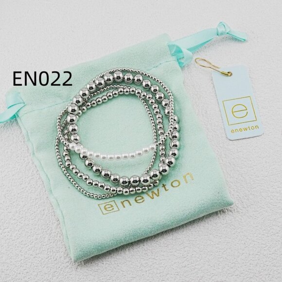 Enewton Platinum Bead & Pearl Bracelet - Picture 4 of 5